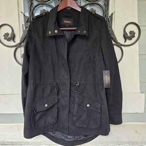 Ambiance Outerwear Black Utility Jacket, Ladies Size Large — New with Tags.